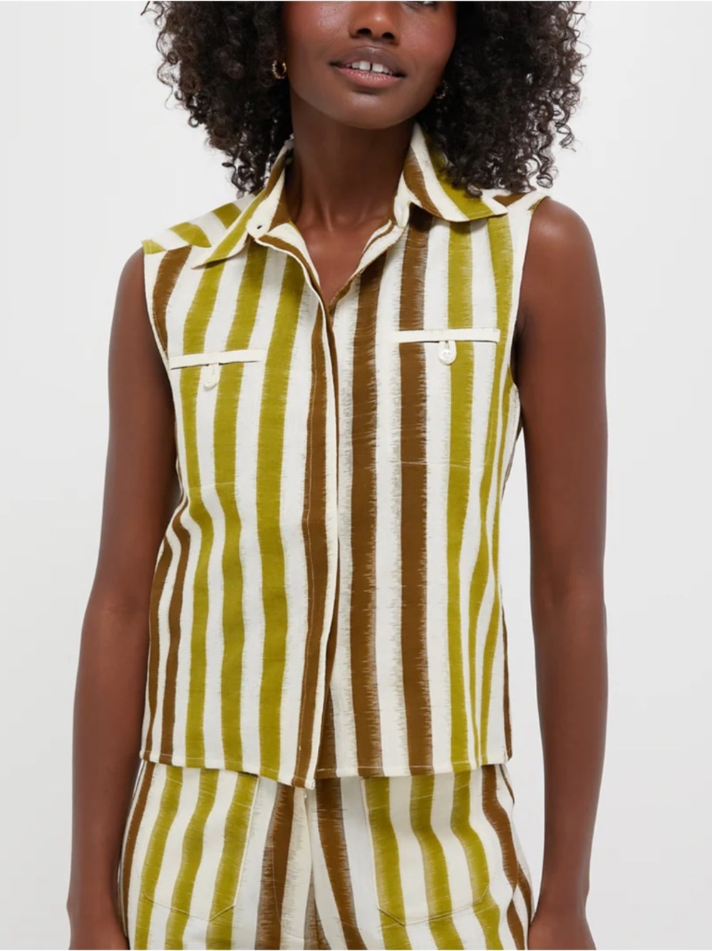 EMPORIO SIRENUSE Kiwi Stripes Ylenia Top